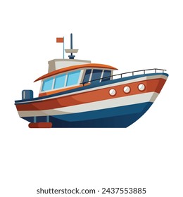 Boat Water vehicle Transport vector illustration