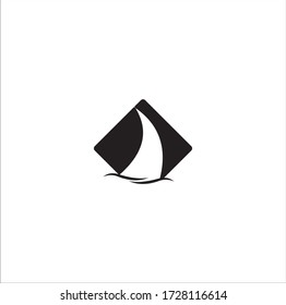 boat and wave design logos for the beach logo or beach beauty