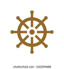 Boat Wheel Icon. Flat Illustration Of Boat Wheel Vector Icon For Web