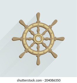 Boat wheel icon stock vector