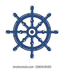 boat wheel Naval equipment sailor in the ocean