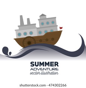 boat wood marine icon vector illustration graphic