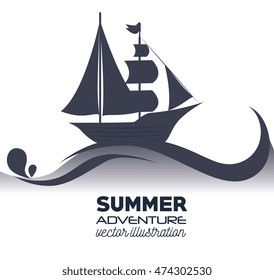 boat wood marine icon vector illustration graphic