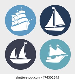 boat wood marine icon vector illustration graphic