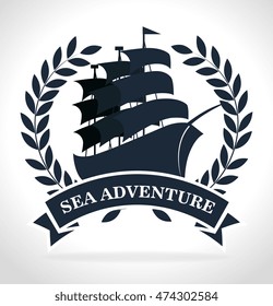 boat wood marine icon vector illustration graphic