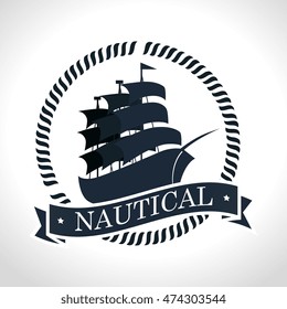 boat wood marine icon vector illustration graphic
