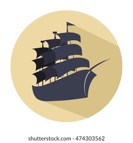 boat wood marine icon vector illustration graphic