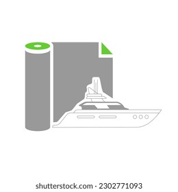 Boat wrapping vector icon eps 10