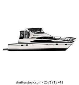 boat, yacht vector illustration. simple and clean for design t-shirts, posters and design elements