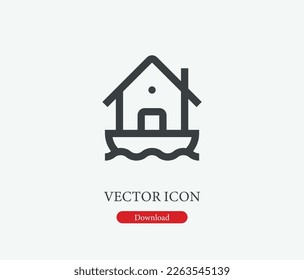 Icono del vector de la casa. Símbolo en estilo de arte de línea para diseño, presentación, sitio web o elementos de aplicaciones móviles, logotipo. Ilustración del símbolo de la casa. Gráficos vectoriales de píxeles - Vector