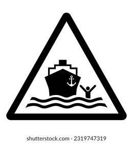 Boating Area Symbol Sign, Vector Illustration, Isolate On White Background Label. EPS10 