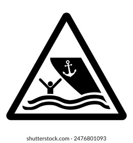 Boating Area Symbol Sign, Vector Illustration, Isolate On White Background Label. EPS10 