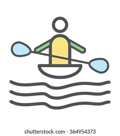 Boating Bold Icon Illustration 