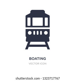 boating icon on white background. Simple element illustration from Transport concept. boating sign icon symbol design.