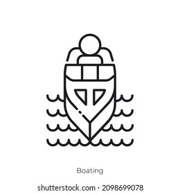 Bootsymbol. Konkretes Stildesign einzeln auf weißem Hintergrund