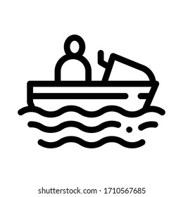 Vektorillustration des Schifffahrtssymbol. Schiffszeichen. einzelne Kontursymbolgrafik