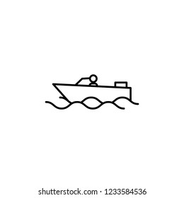 boating sign icon. Element of navigation sign icon. Thin line icon for website design and development, app development. Premium icon