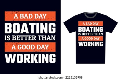 Boating T Shirt Design Template Vector