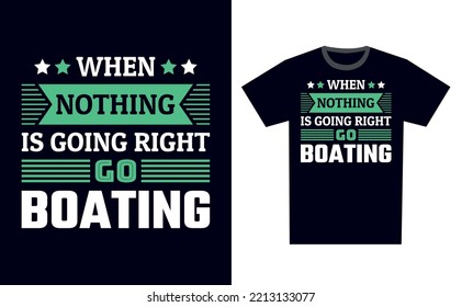 Boating T Shirt Design Template Vector