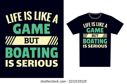Boating T Shirt Design Template Vector