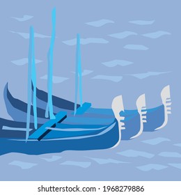 Boats floating in the water