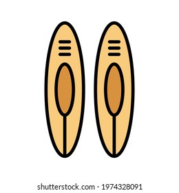 Boats, kayak, sup paddle Icon vector image. Can be used for Summer and Holidays. Suitable for mobile apps, web apps and print media.