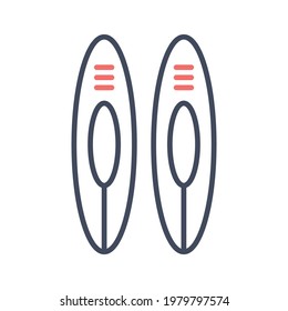 Boats, kayak, sup paddle Icon vector image. Can be used for Summer and Holidays. Suitable for mobile apps, web apps and print media.