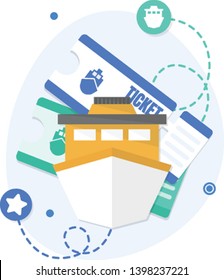 Boats and travel tickets,Boat ticket