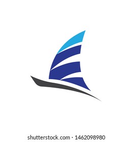 Boat,sail boat logo vector template illustration design