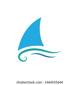 Boat,sail boat logo vector template illustration design