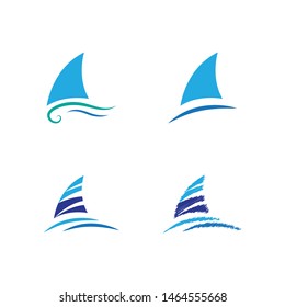 Boat,sail boat logo vector template illustration design
