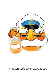 Boatswain drinking rum