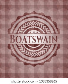 Boatswain red seamless badge with geometric pattern background.