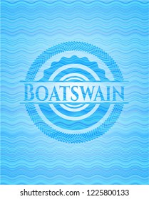 Boatswain water wave representation style badge.