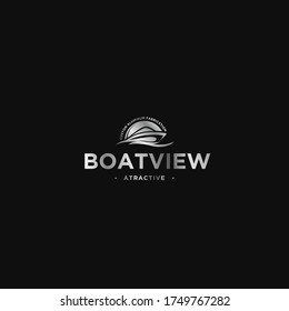 Boatview Atractive logo design metallic