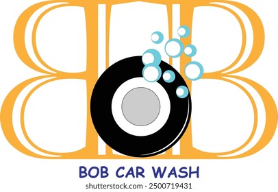 BOB CAR WASH VECTOR DESIGN LOGO FOR BUSINESS