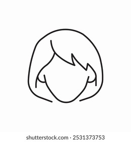 bob hair style icon sign vector