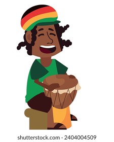 bob marley day man celebrating illustration isolated