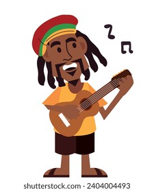 ilustración musical de bob marley day aislado