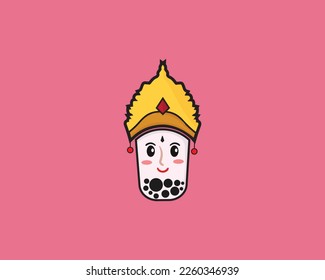 Boba Cute Balinese Icon design