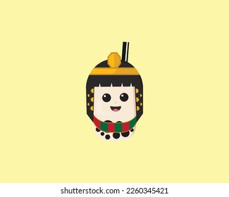 Boba Cute Cleopatra Icon Design