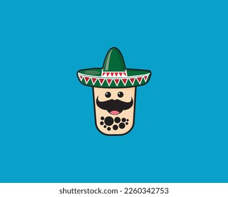 boba cute mariachi icon design