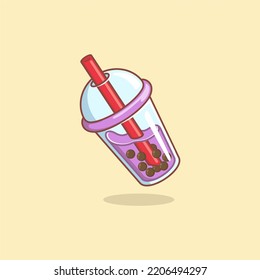 boba drink cute cartoon illustration