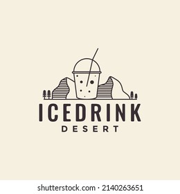 boba drink with hot season logo design, vector graphic symbol icon illustration creative idea