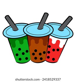 Boba drink icon design, logo and graphic design