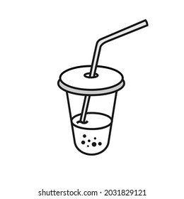 boba drink icon or symbol design