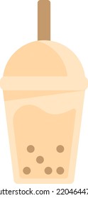 Boba Drinks Flat Vector Illustration