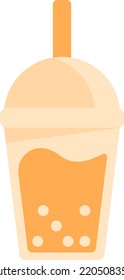 Boba Drinks Flat Vector Illustration