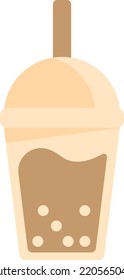 Boba Drinks Flat Vector Illustration