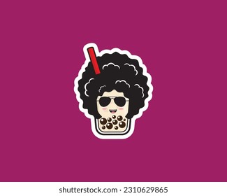 Boba Frizzy Cute Icon Design